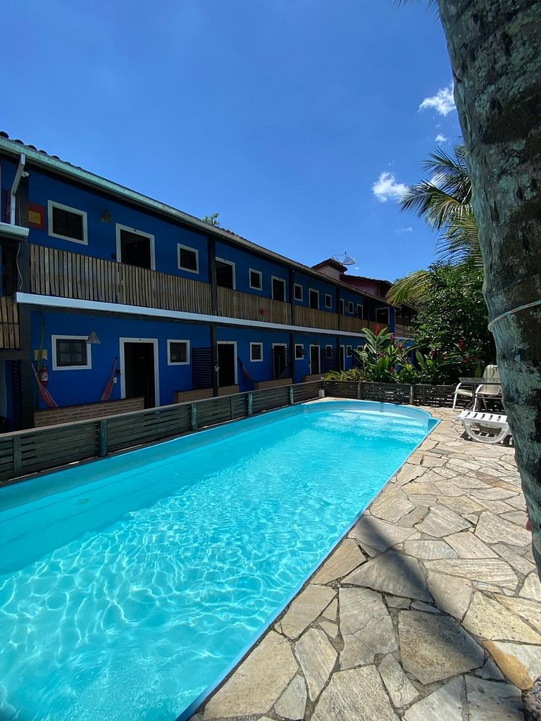 Quarto c/ vista Piscina - Maresias 400mt Praia