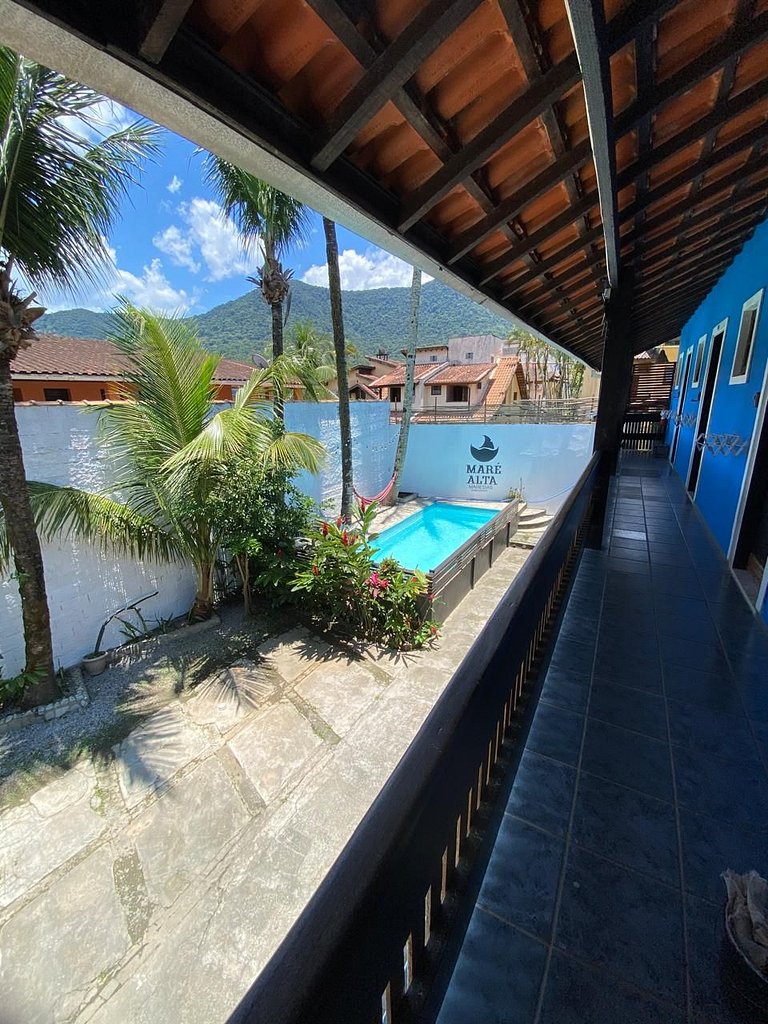 Quarto c/ vista Piscina - Maresias 400mt Praia