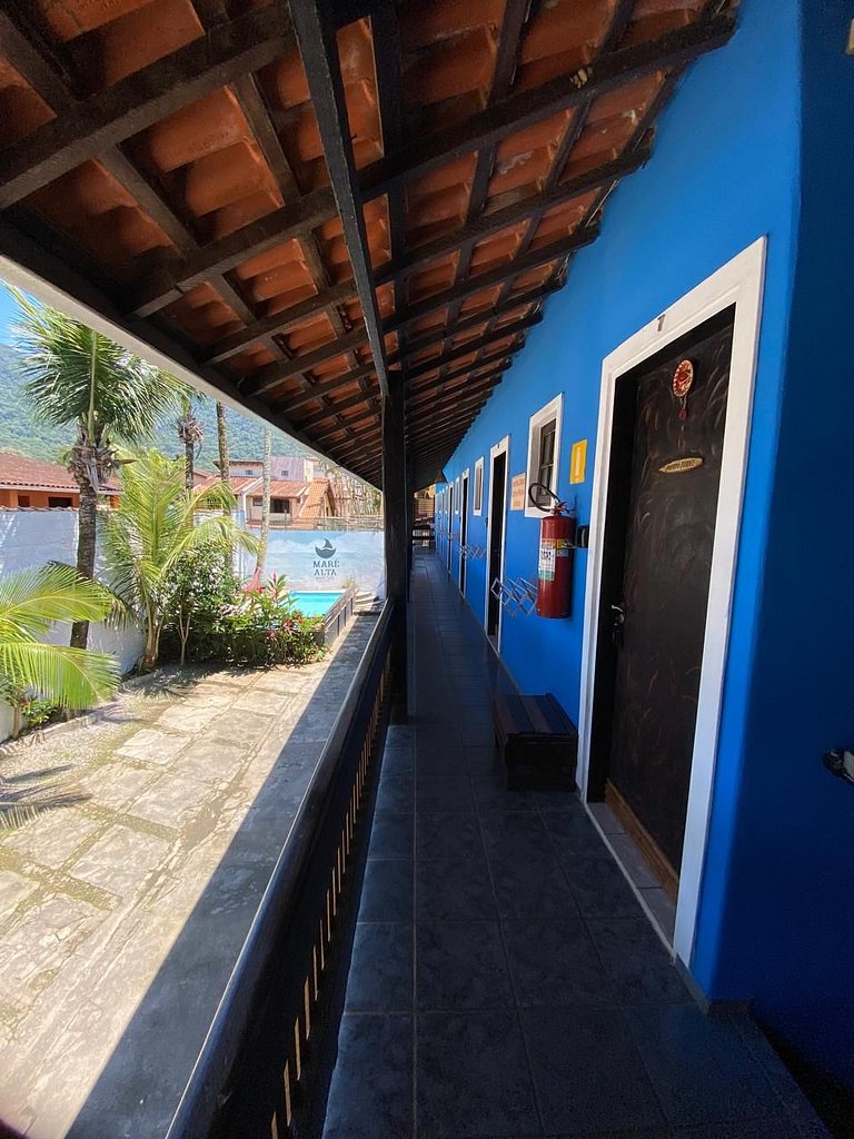 Quarto c/ vista Piscina - Maresias 400mt Praia
